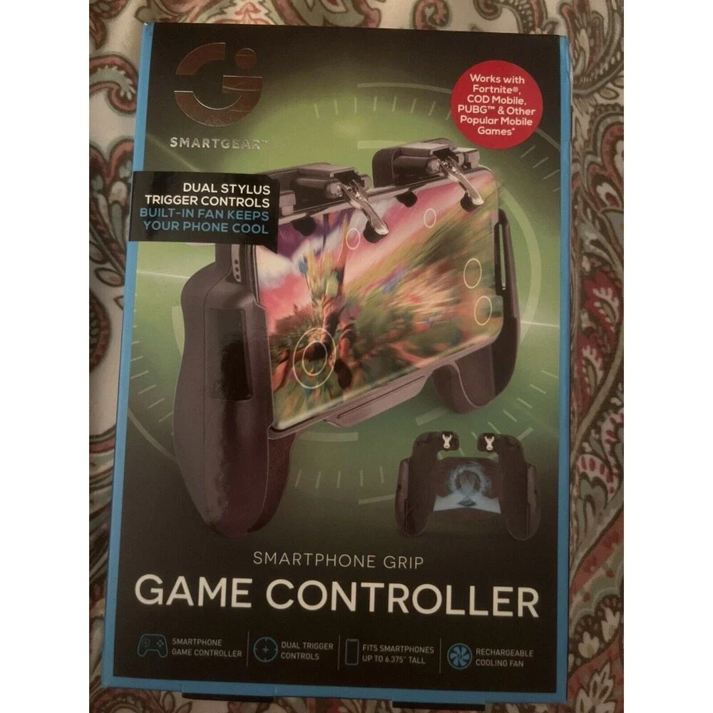 Smart Gear Smart Phone Grip Game Controller New In Box Adjustable Mount Fan Cool